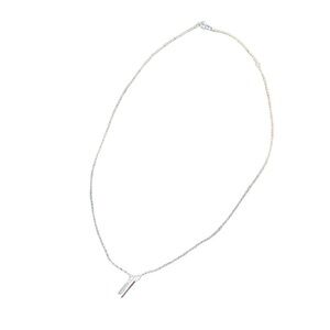 Elegant Double Bar Crystal Silver Necklace 925 Adjustable NWOT!